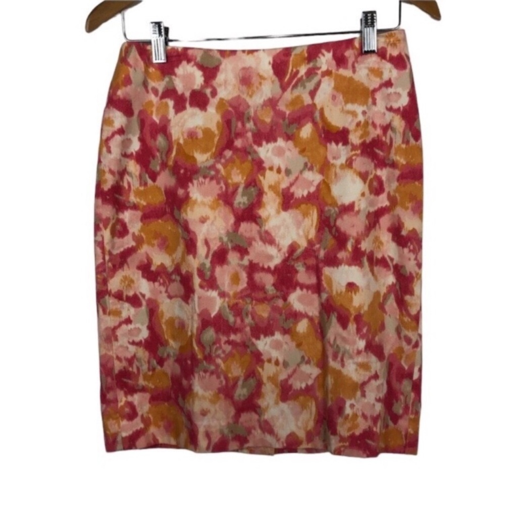 Talbots Petites Women's Size 2P Straight Pencil Skirt Lined Floral Exc Condition